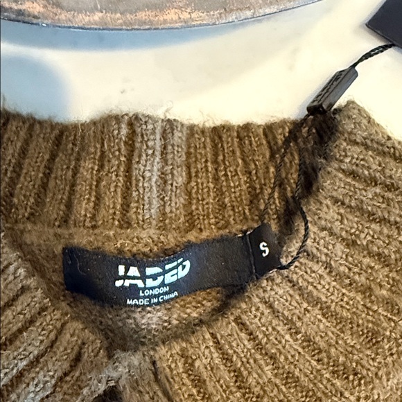 Zara Brown Striped Sweater with Buckles - Picture 6 of 8